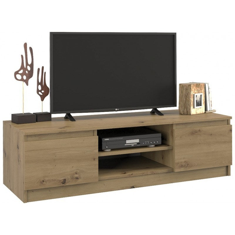 Topeshop RTV120 TV Stand 2 Shelves Artisan Oak