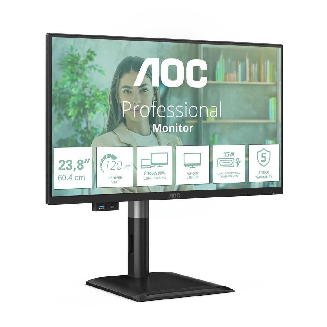 AOC 24P4CV computer monitor 60.5 cm (23.8 ) 1920 x 1080 pixels Full HD LED Black