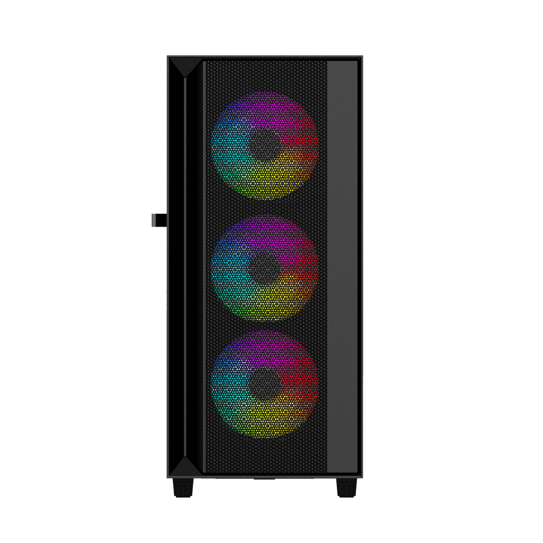 Gembird Fornax 4000 ARGB gaming ATX computer case  Midi Tower  backlight  Black