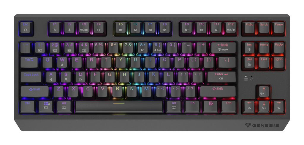 GENESIS Thor 230 TKL Gaming Keyboard USB + RF Wireless + Bluetooth Black