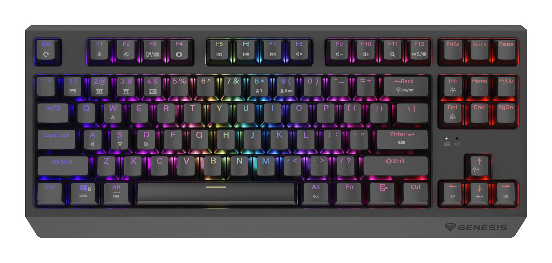 GENESIS Thor 230 TKL Gaming Keyboard USB + RF Wireless + Bluetooth Black