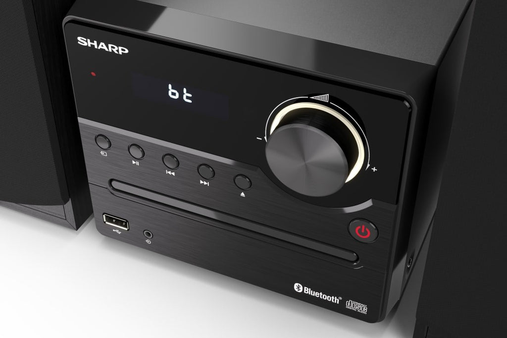 Sharp XL-B512(BK) Hi-Fi Micro System  CD/FM/USB/Bluetooth v5.0  45W  Black Sharp | Hi-Fi Micro System | XL-B512(BK) | USB port | AUX in | Bluetooth | CD player | Black | FM radio | Wireless connection