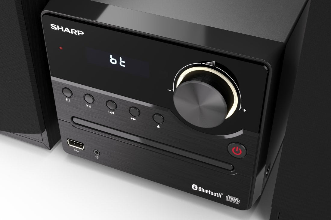Sharp XL-B512(BK) Hi-Fi Micro System  CD/FM/USB/Bluetooth v5.0  45W  Black Sharp | Hi-Fi Micro System | XL-B512(BK) | USB port | AUX in | Bluetooth | CD player | Black | FM radio | Wireless connection