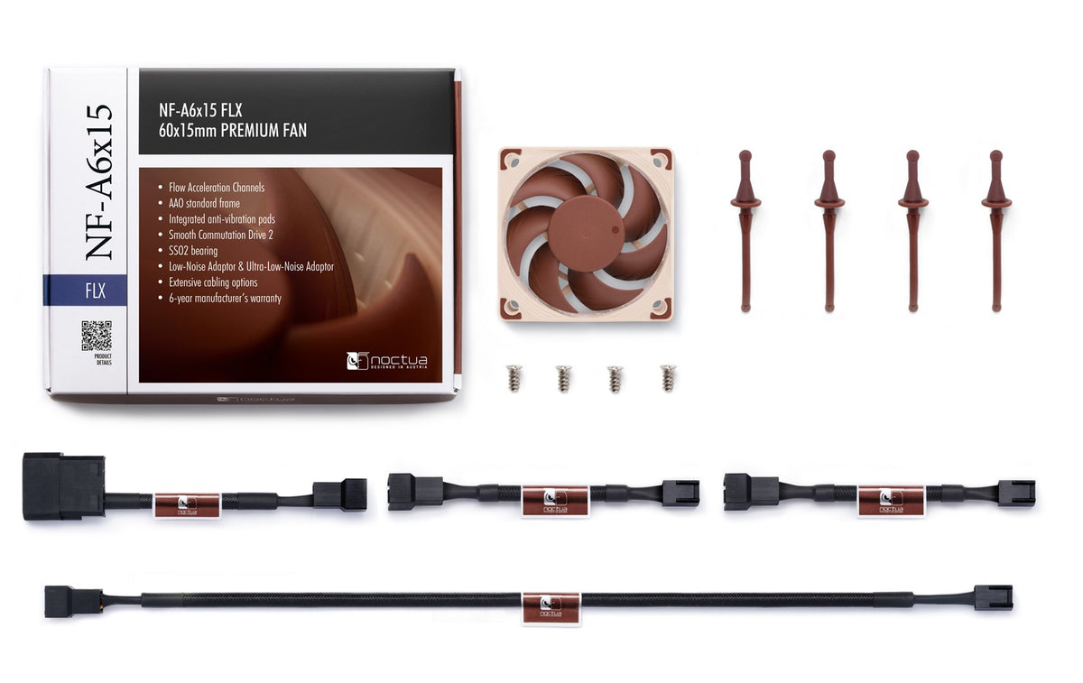 Noctua NF-A6x15 FLX Slim 60x15mm Premium Fan Bronze