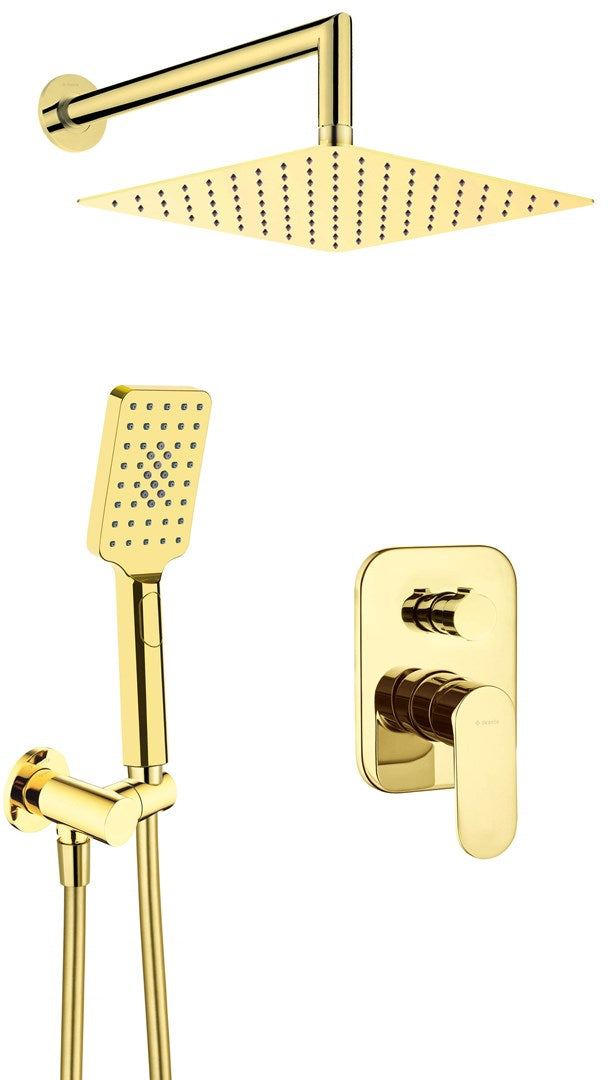 Deante Concealed Shower Set Gold Standard with Hand Shower NAC Z9LP
