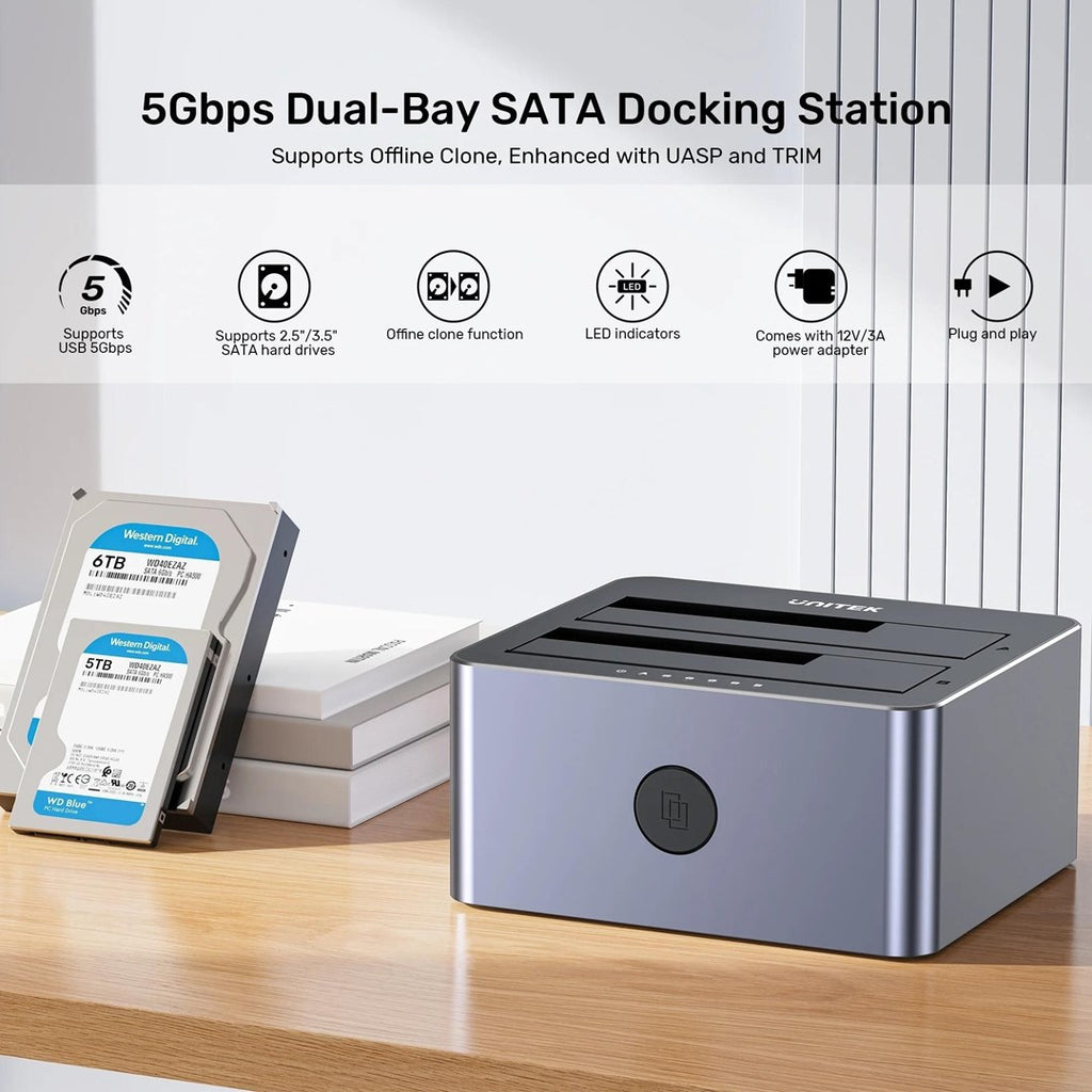 UNITEK CLONING STATION 2X SATA III USB 3.1 Docking Station