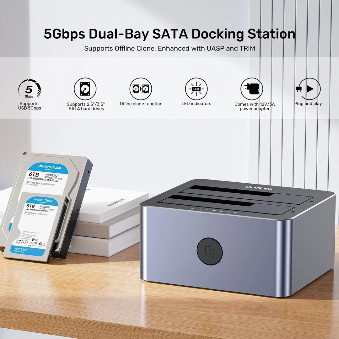 UNITEK CLONING STATION 2X SATA III USB 3.1 Docking Station