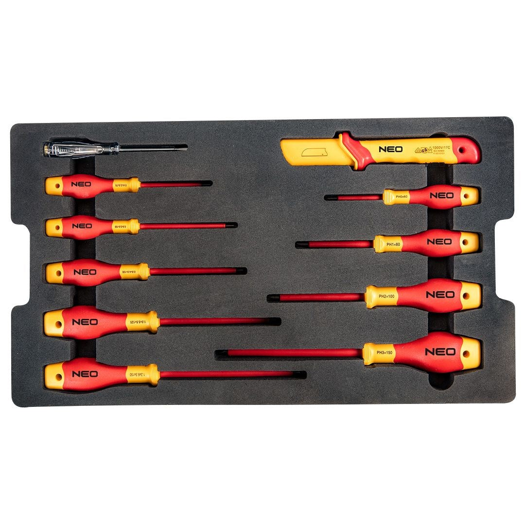 NEO Tools Electrician Service Box 52 Pieces in 22 Strong Box