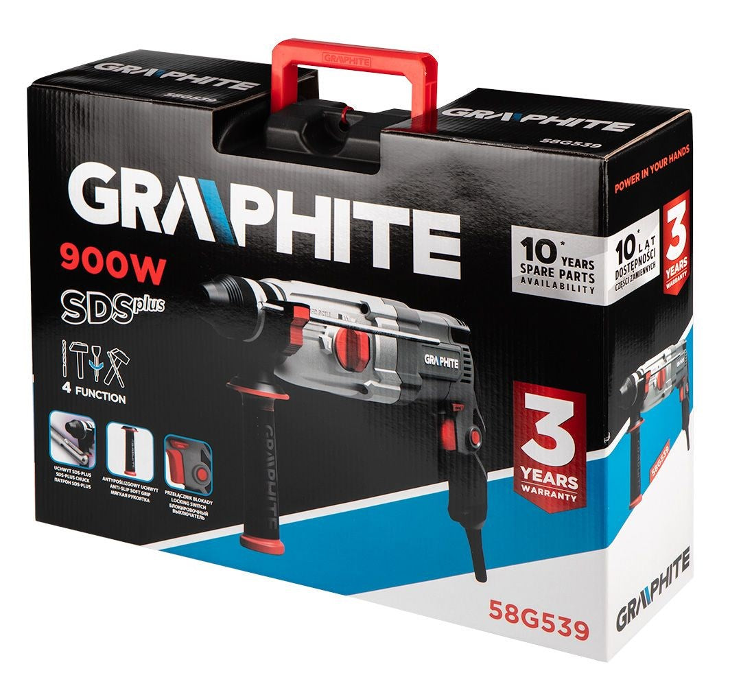 Graphite 58G539 Rotary Hammer 900W SDS+ 3.4J