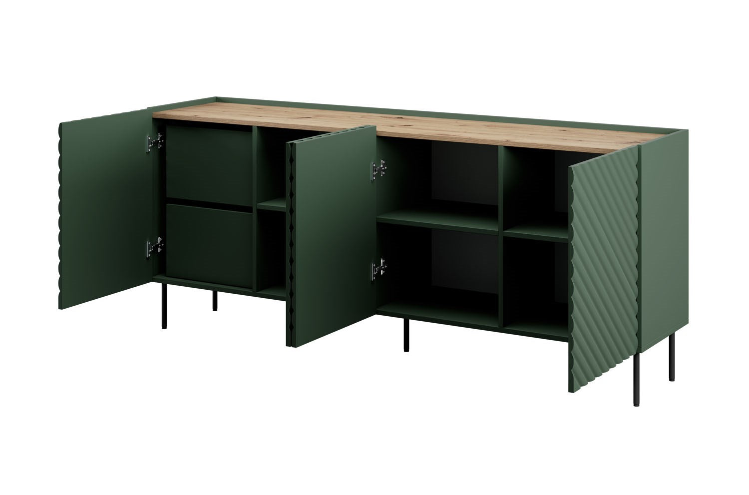 4D2SZ Chest of Drawers ONDA 200x45xH85 Green