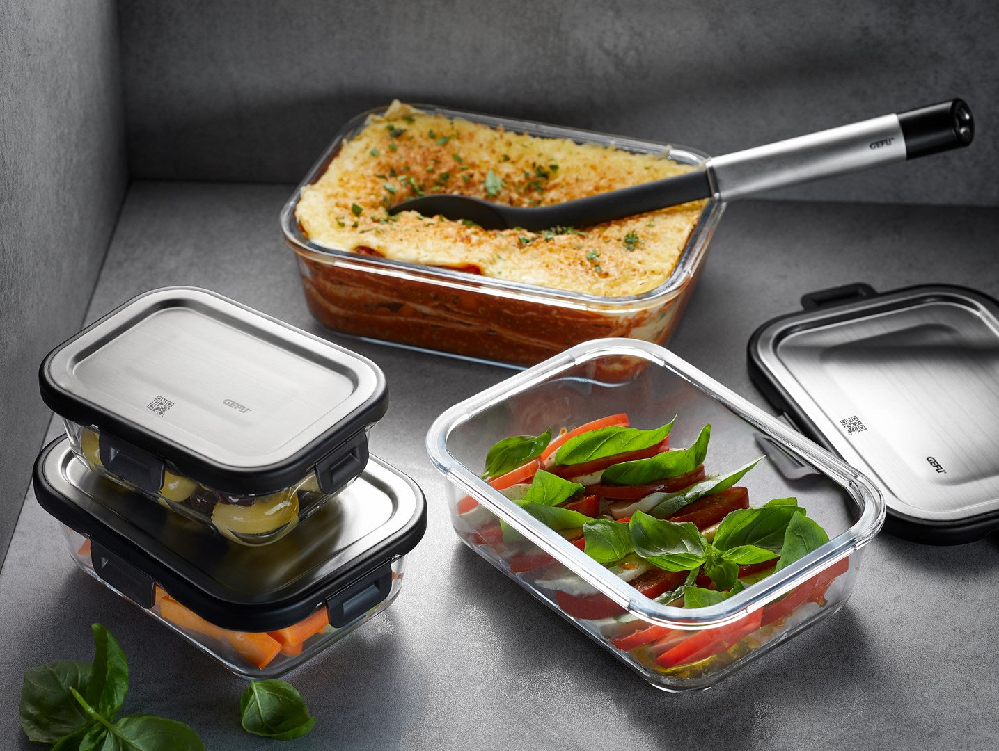 MILO Set of 3 Rectangular Food Storage Containers