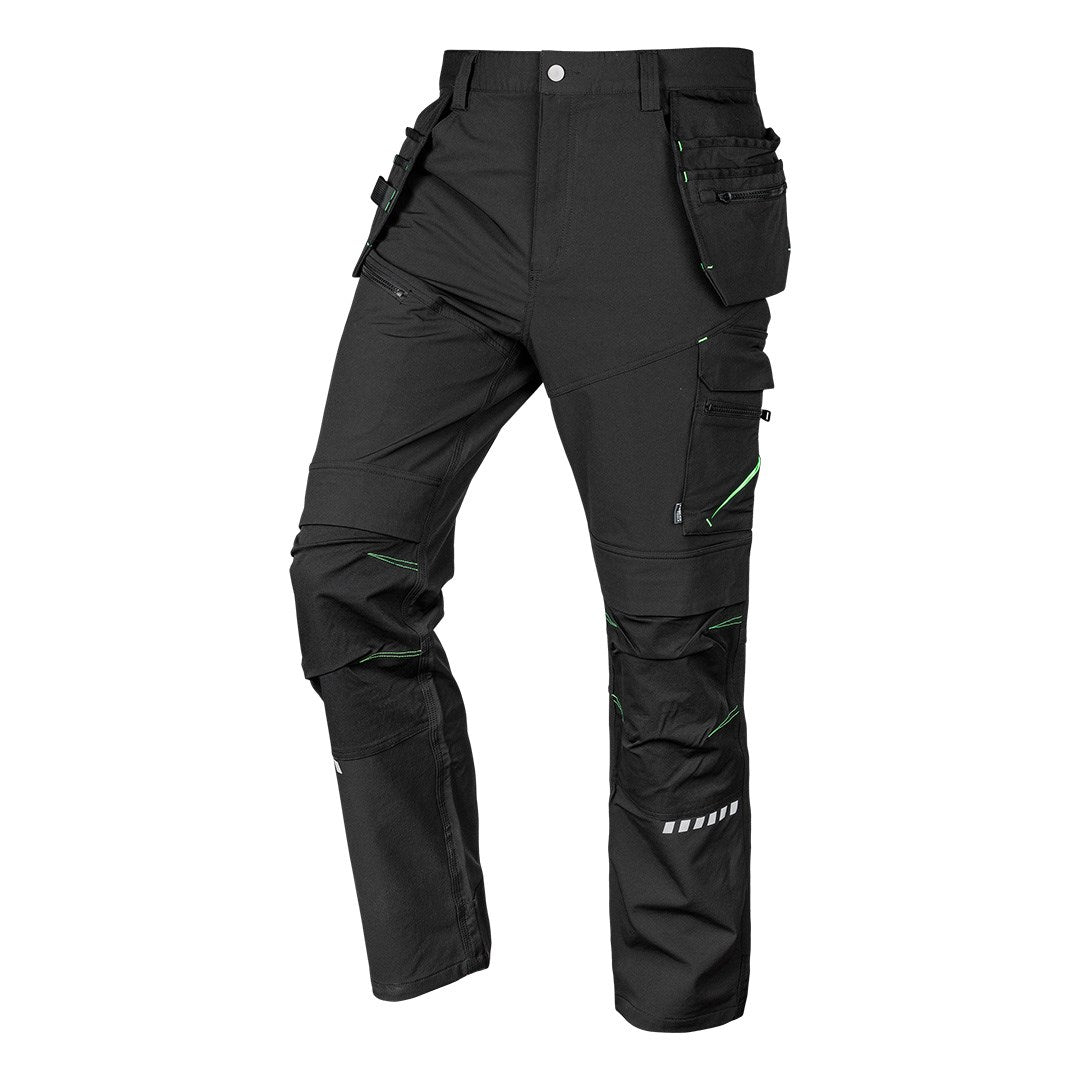 Spodnie robocze Mix&Match  4 way stretch  z kaburami  Cordura  czarne  rozmiar XXXL