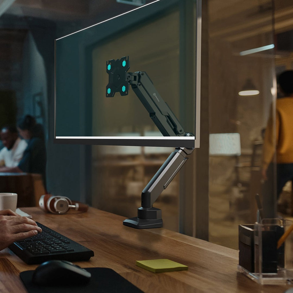 ONKRON G90-B Swivel and tilt desk mount for 13‘-34’ monitors  max. 10 kg  with rotation  black