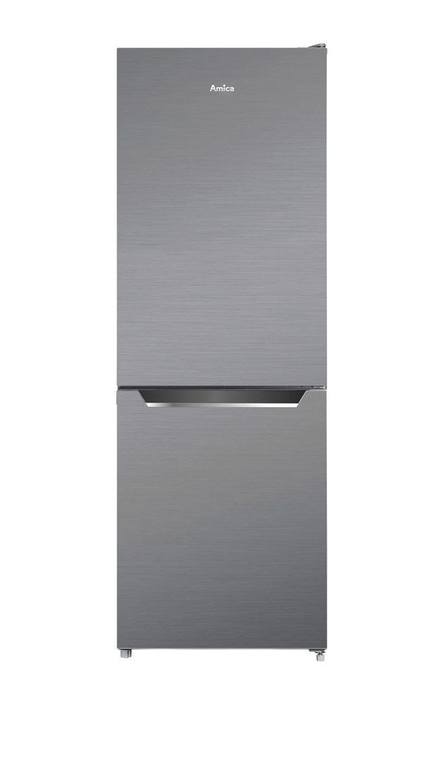 Amica FK2425.4UNTX(E) Freestanding Fridge-Freezer (Silver)