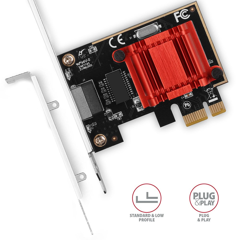 Axagon PCEE-GIX PCIe - Gigabit Ethernet adapter Intel i210AT  PXE  w. SP & LP