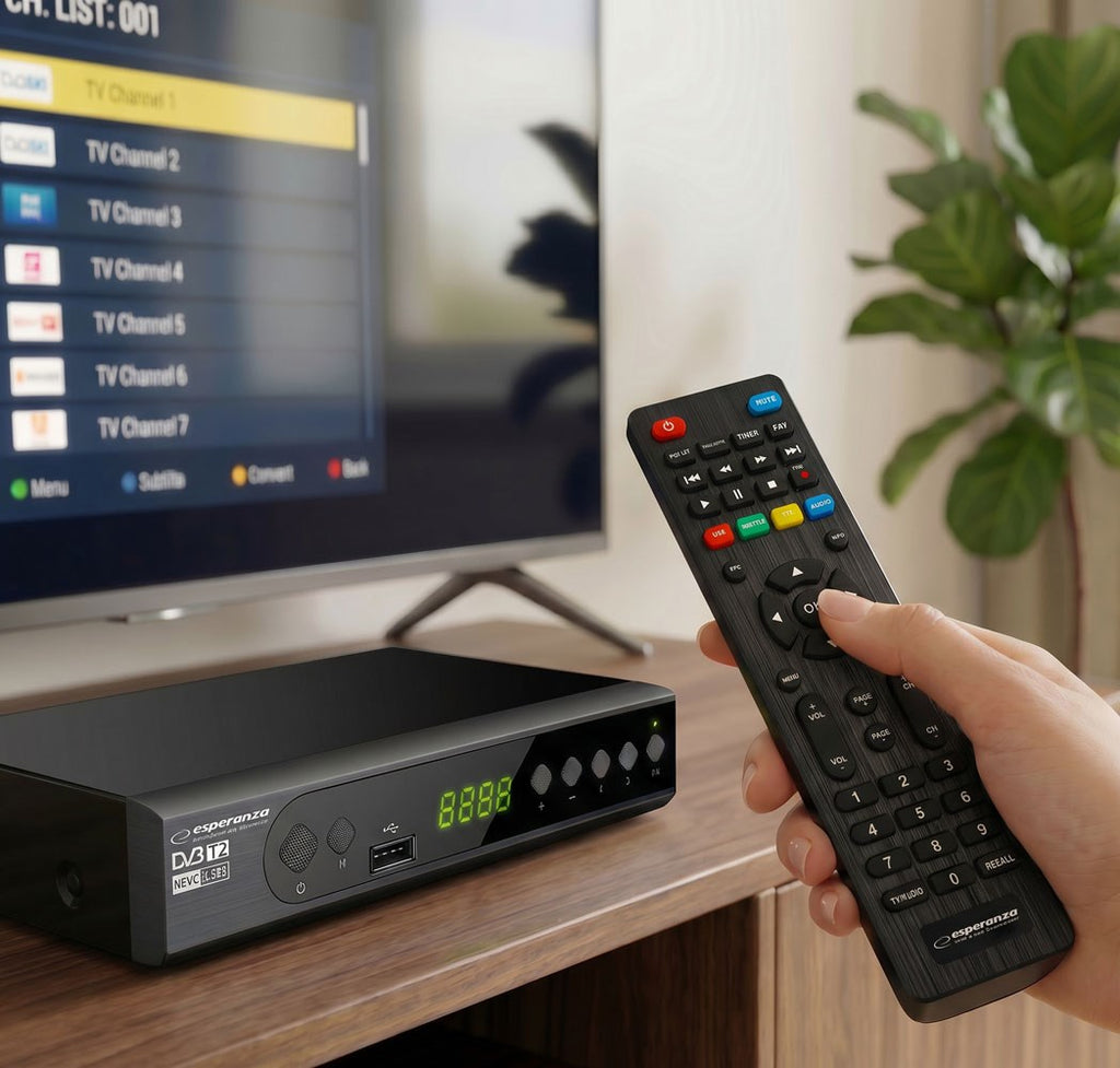 Esperanza EV106R DVB-T Receiver, Terrestrial TV, 405 g, Remote Control
