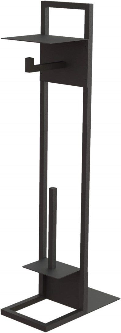 Deante Toilet Paper Stand with Shelf, Matte Black, N242
