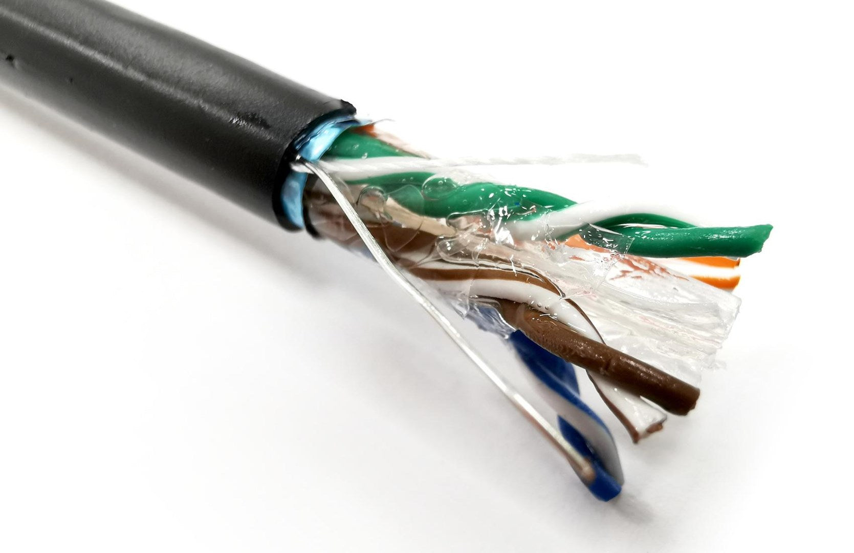 Gel-Filled Outdoor Installation Cable DIGITUS Cat.6 F/UTP AWG 23/1 PE 305 m Black Reel