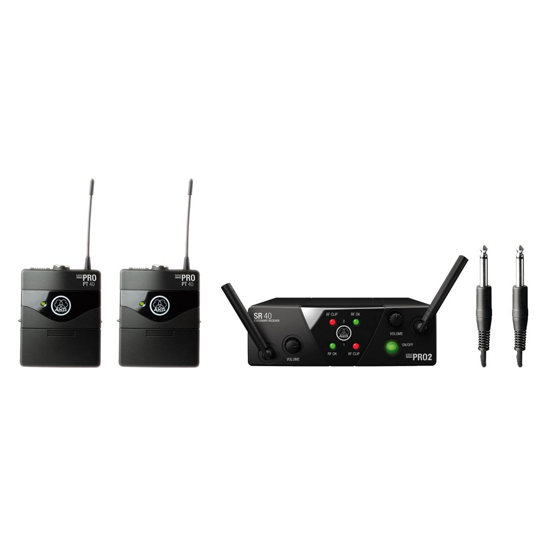 AKG WMS40 Mini2 Wireless Mic Set - Dual Instrument System