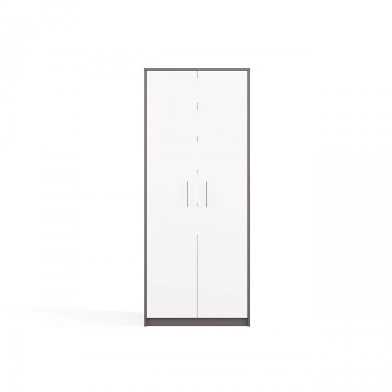 OLIV 2D Closed Shelving Unit Anthracite/White Set