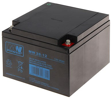 MW Power Battery 12V 26Ah | Model 12V/26AH-MW