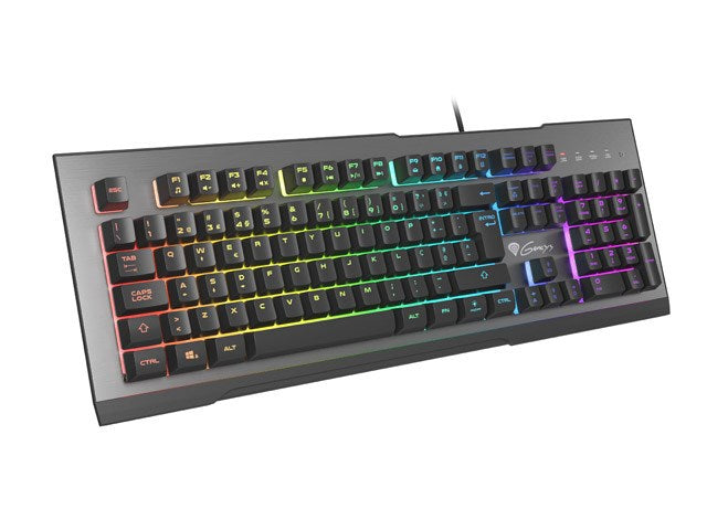 GENESIS Keyboard NKG-1622 RGB LED Backlight QWERTY for Windows XP, 7,8, 10
