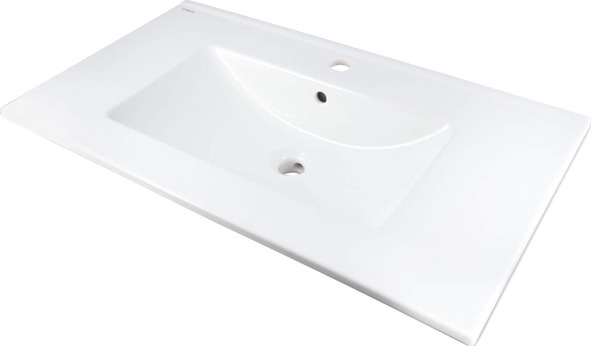Built-in ceramic sink w/battery space