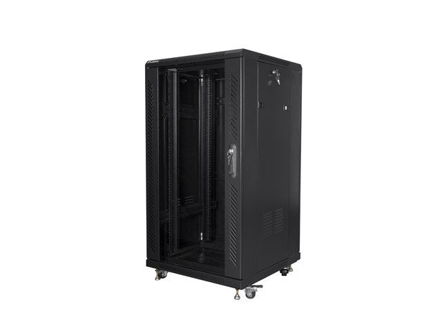 Lanberg Freestanding Rack FF01-6622-12B - 22U, 1159 mm Height, 600 mm Width, 600 mm Depth, Black