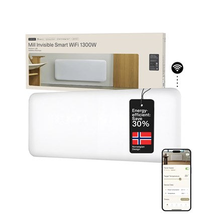 Mill Electric Space Heater PA1300WIFI4 1300 W Indoor White IPX4