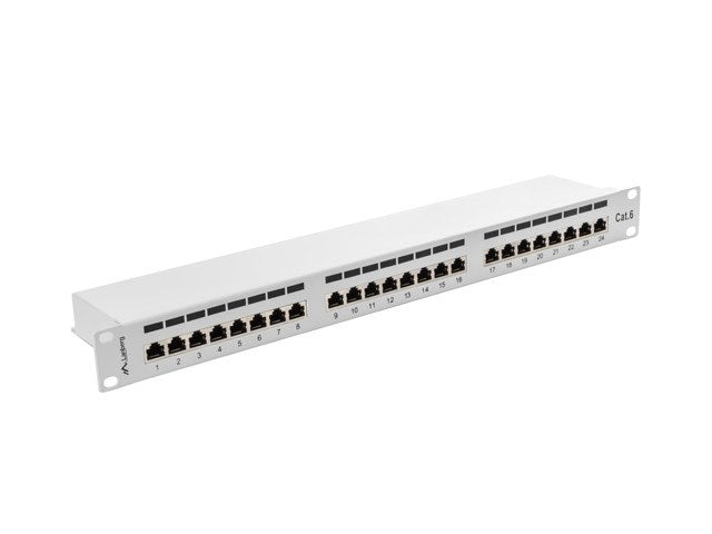 Lanberg Patch Panel 24 RJ-45 1U Metal Grey PPS6-1024-S