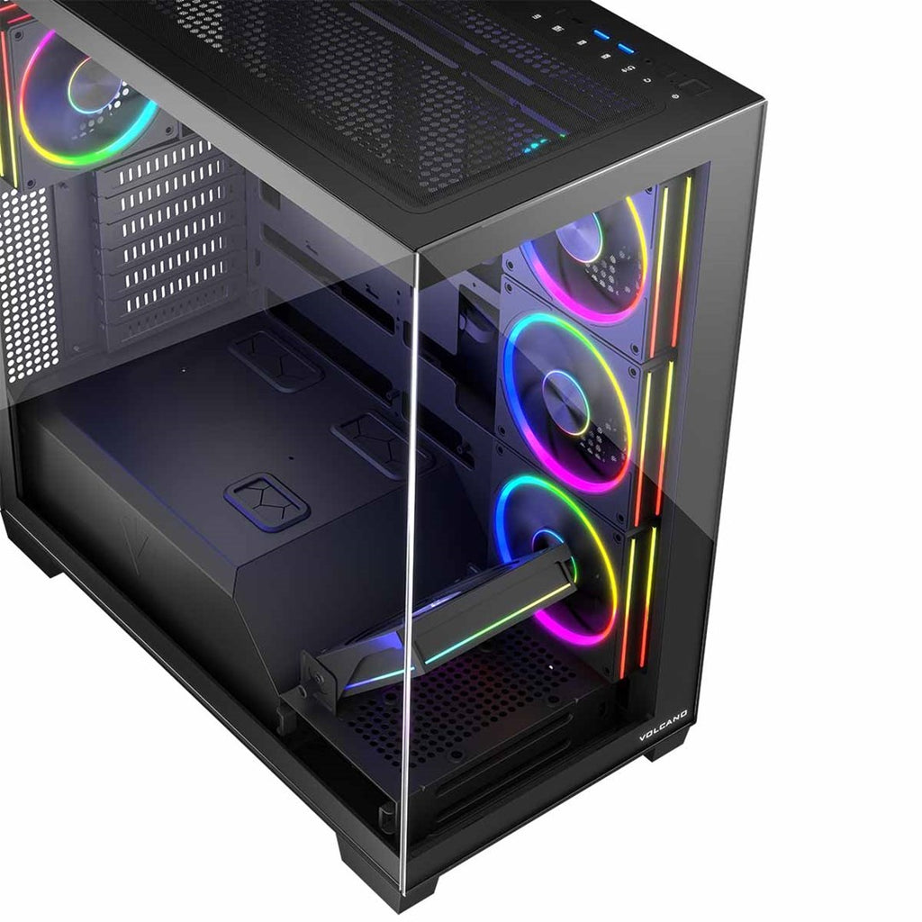 MODECOM VOLCANO STELLAR ARGB MIDI 5F Black PC Case