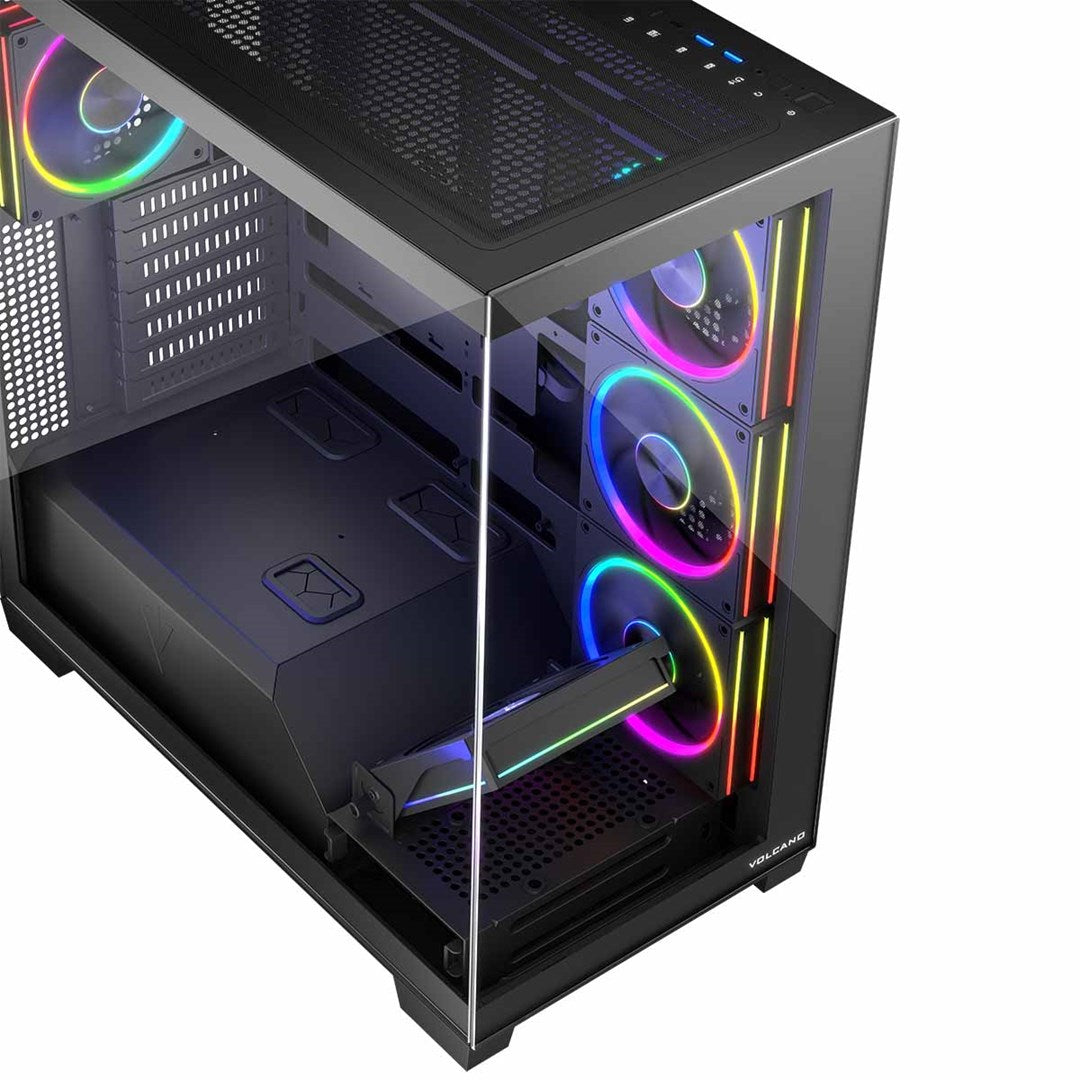 MODECOM VOLCANO STELLAR ARGB MIDI 5F Black PC Case
