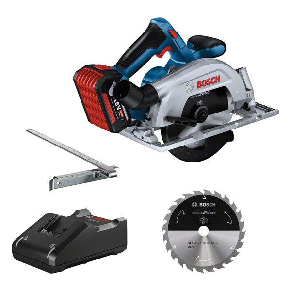 Bosch GKS 185-LI 16.5 cm Black  Blue  Grey 5000 RPM
