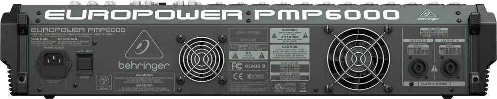BEHRINGER PMP6000 20-Channel Audio Mixer - Black Chassis, 10Hz-200kHz Response 20-Kanal