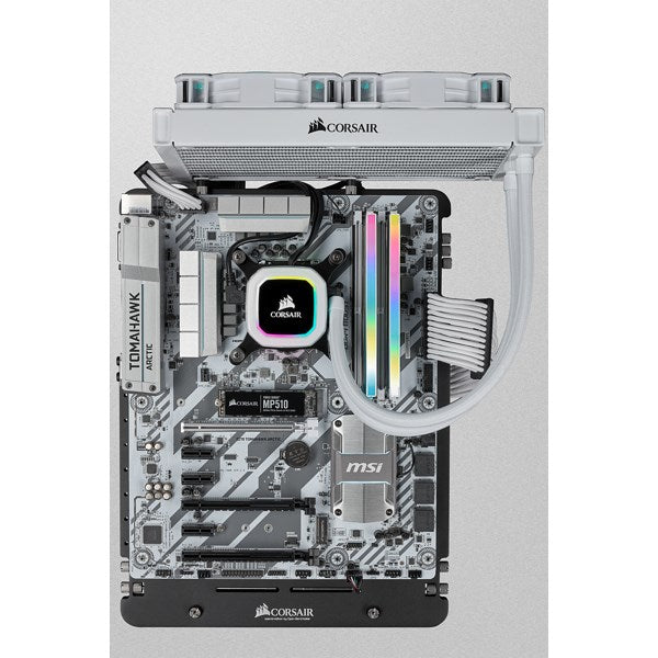 Corsair Vengeance RGB PRO SL - DDR4 - Kit - 16 GB: 2 x 8 GB - DIMM 288-PIN - 3200 MHz / PC4-25600 - CL16 - 1.35 V - ungepuffert - non-ECC - weiß (CMH16GX4M2E3200C16W)