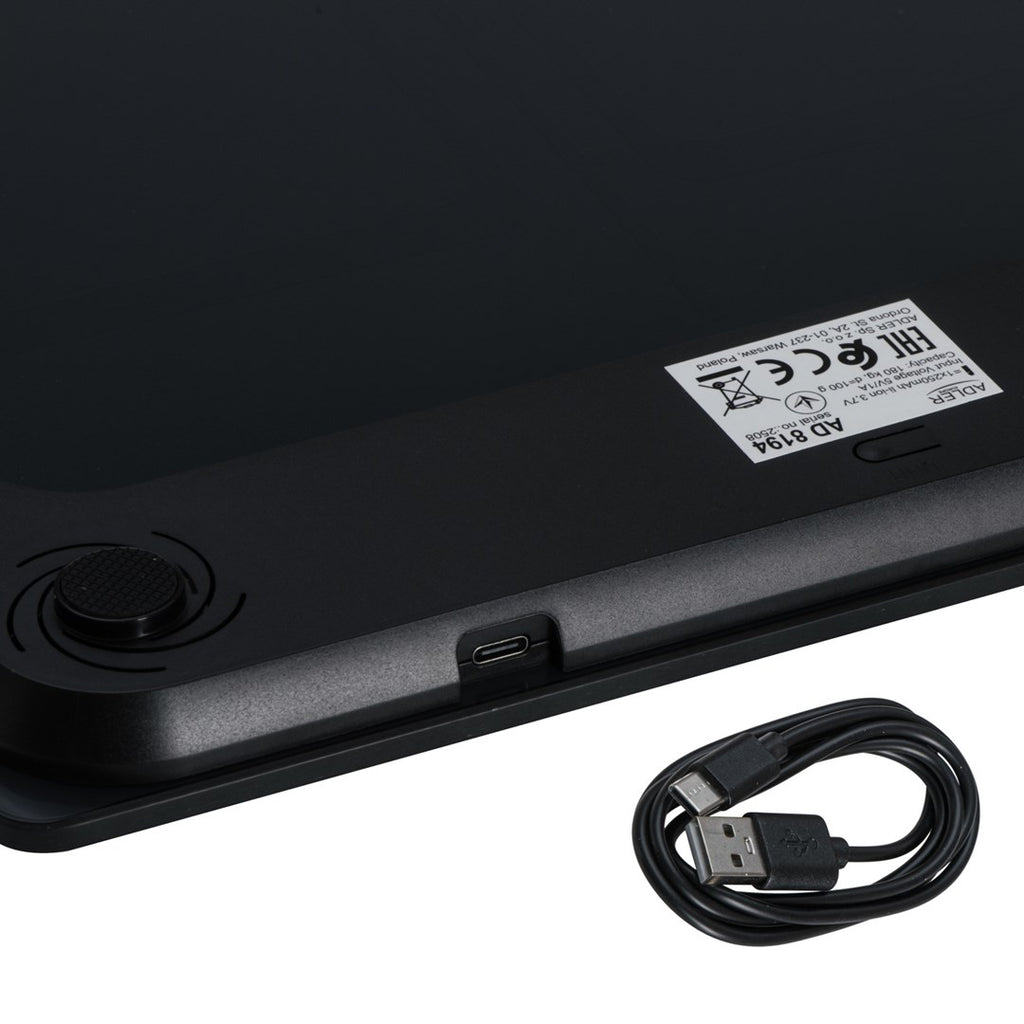 Bathroom scale ADLER AD 8194b rechargeable USB-C Black