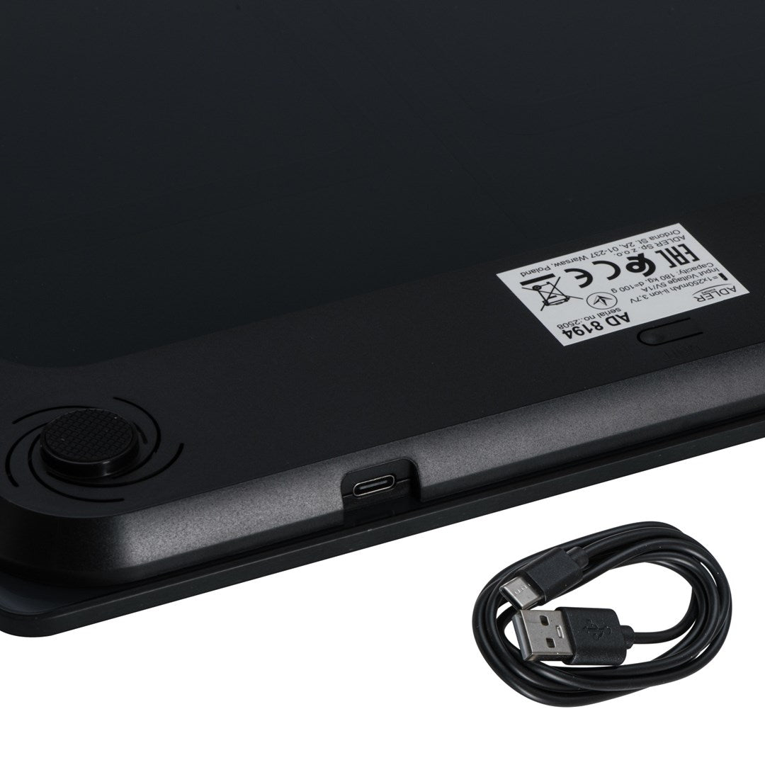 Bathroom scale ADLER AD 8194b rechargeable USB-C Black