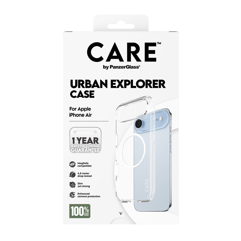 PanzerGlass CARE™ by ® Urban Explorer Case Transparent w. White MagSafe iPhone Air