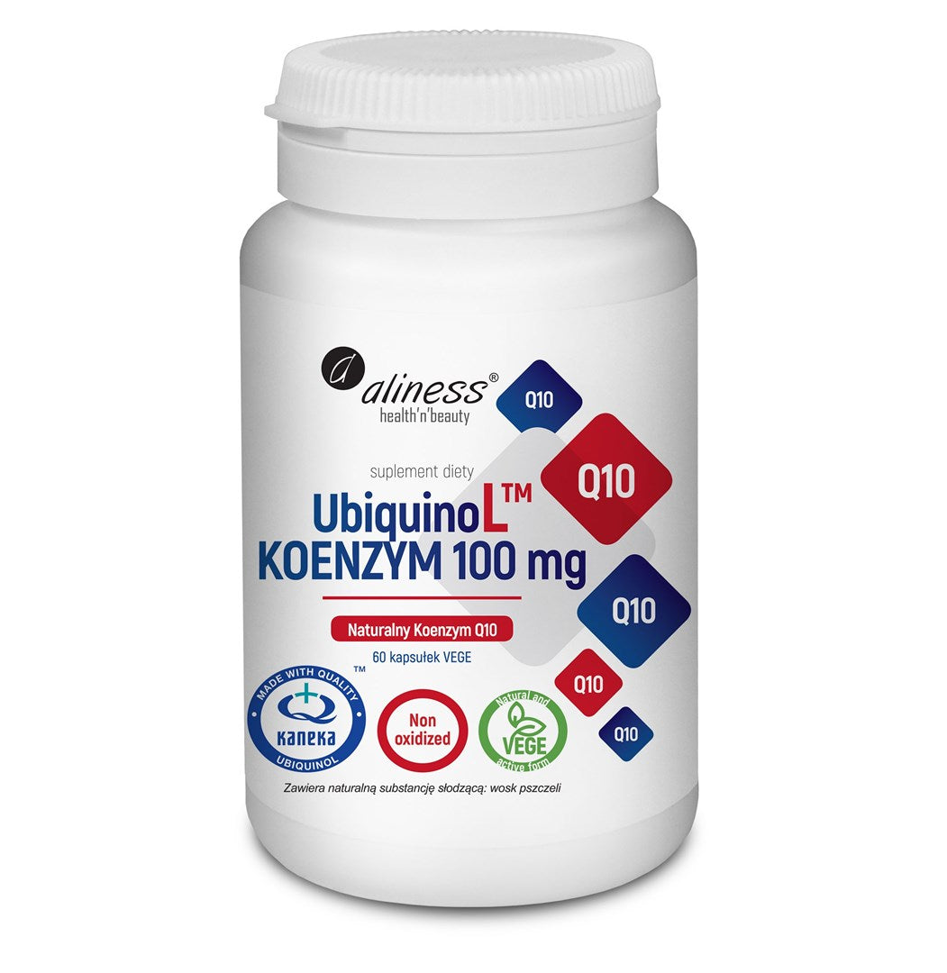 Aliness UbiquinoL Kaneka Natural Coenzyme 100 mg Dietary Supplement 60 Capsules