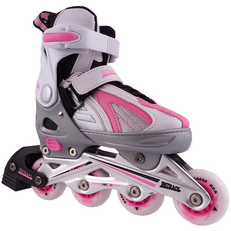 Outdoor Edge Inline Skates PW-126B-9, Gray and Pink, 2900 g Weight, Size 40-43