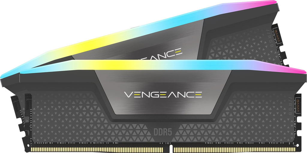 CORSAIR Vengeance RGB DDR5 32GB Kit 2x16GB DIMM 288-PIN 1600 MHz PC5-51200 CL32 Grey (CMH32GX5M2B6400Z32)