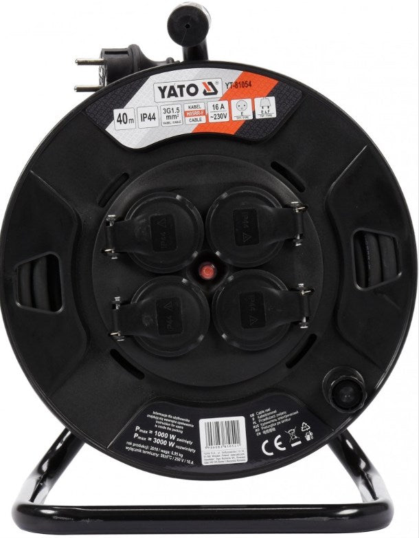YATO EXTENSION CABLE DRUM 40m 3 x 1.5mm2 IP44 81054