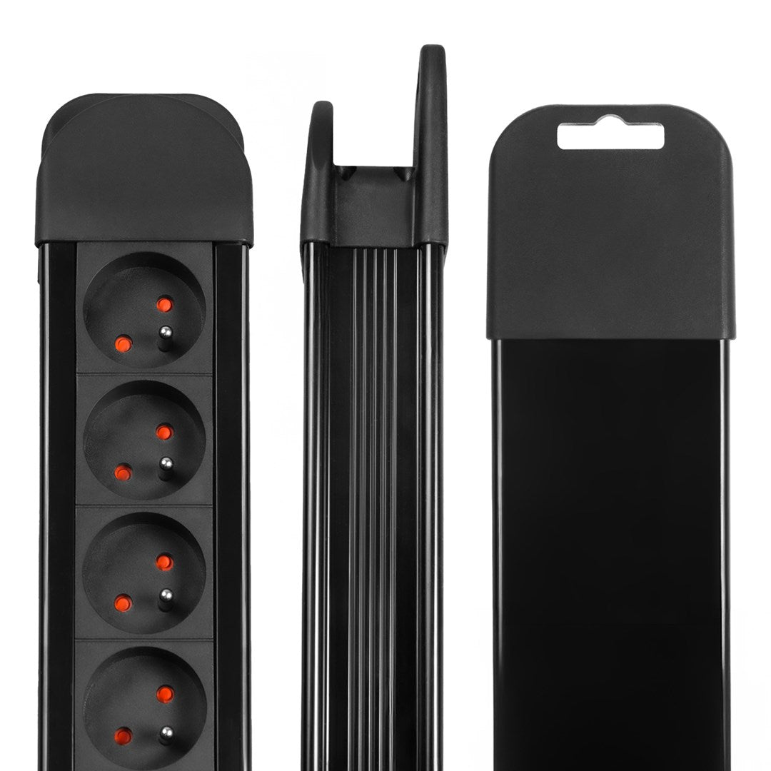 Maclean power strip  10 outlet extension cord  2 switches  protection and overload indication  3680W  MCE10