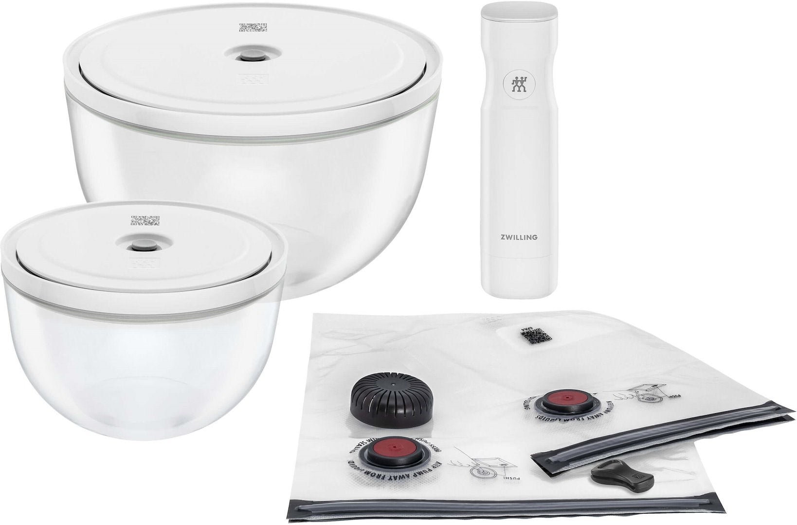 ZWILLING FRESH & SAVE Starter Kit - Vacuum Set with Glass Bowls - Compatible with STAUB CERAMIQUE