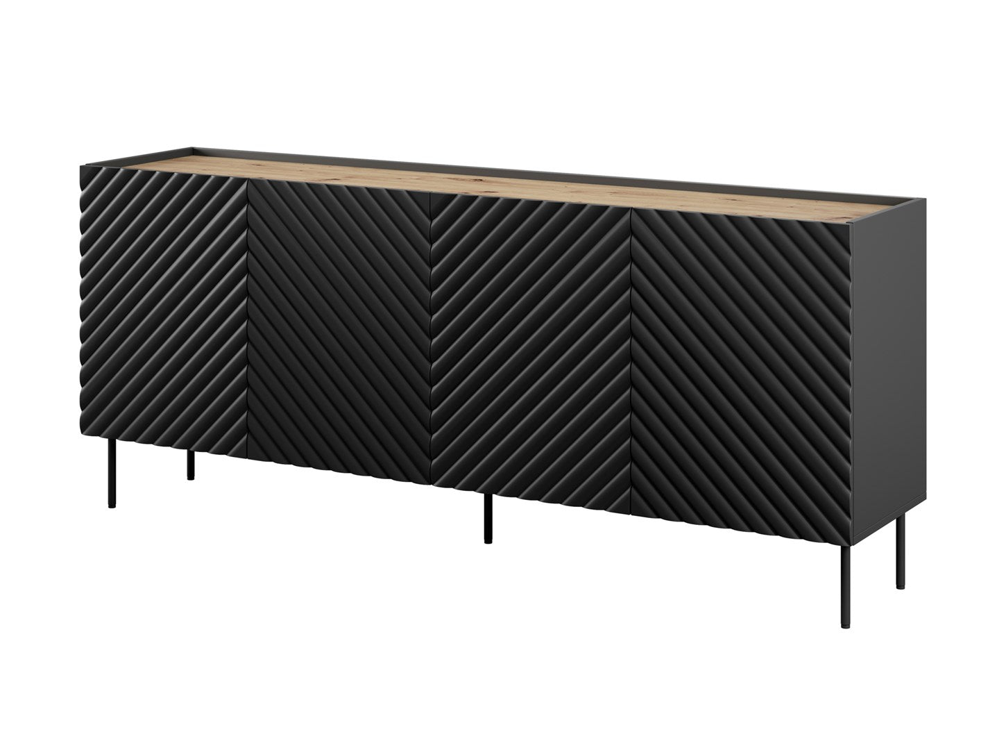 4D2SZ ONDA Chest of Drawers 200x45x85 Black