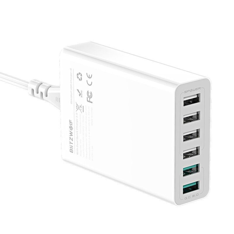 BlitzWolf BW-S15 mobile device charger Universal White AC Fast charging Indoor