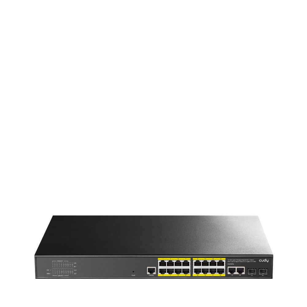 Cudy GS2018PS2 Managed Network Switch L2 Gigabit Ethernet PoE 1U Black