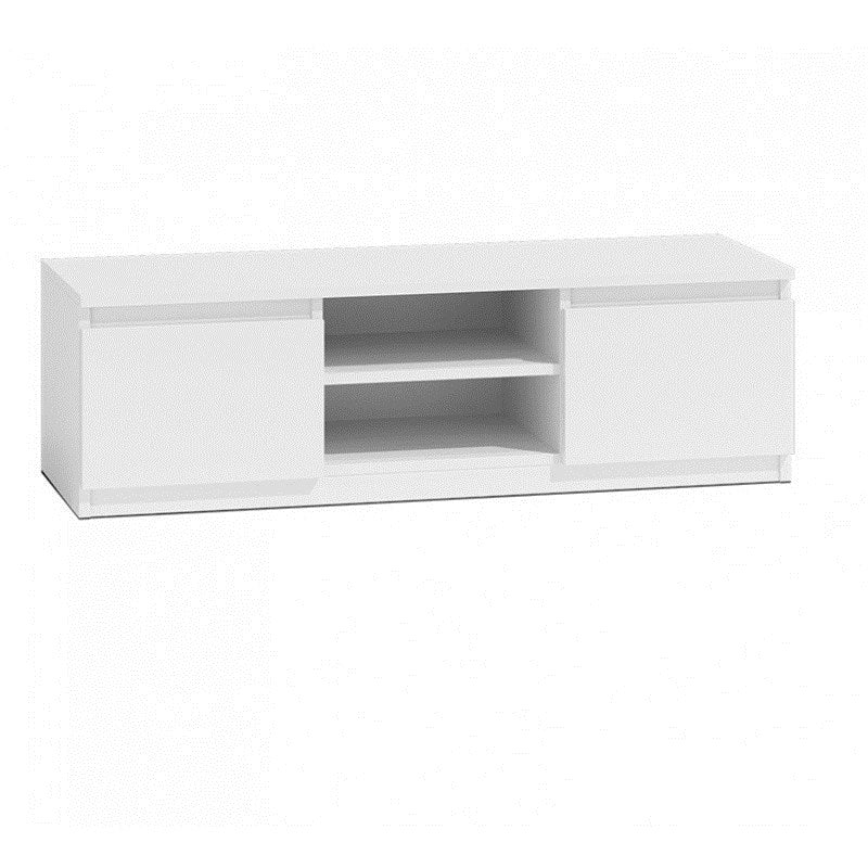 Topeshop RTV120 White TV Stand with 2 Shelves - 120 cm