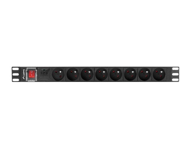 Lanberg PDU Power Distribution Unit 19" 1U 7x Schuko SPD-3MP 2 m PDU-PRO-07F-0200-BK