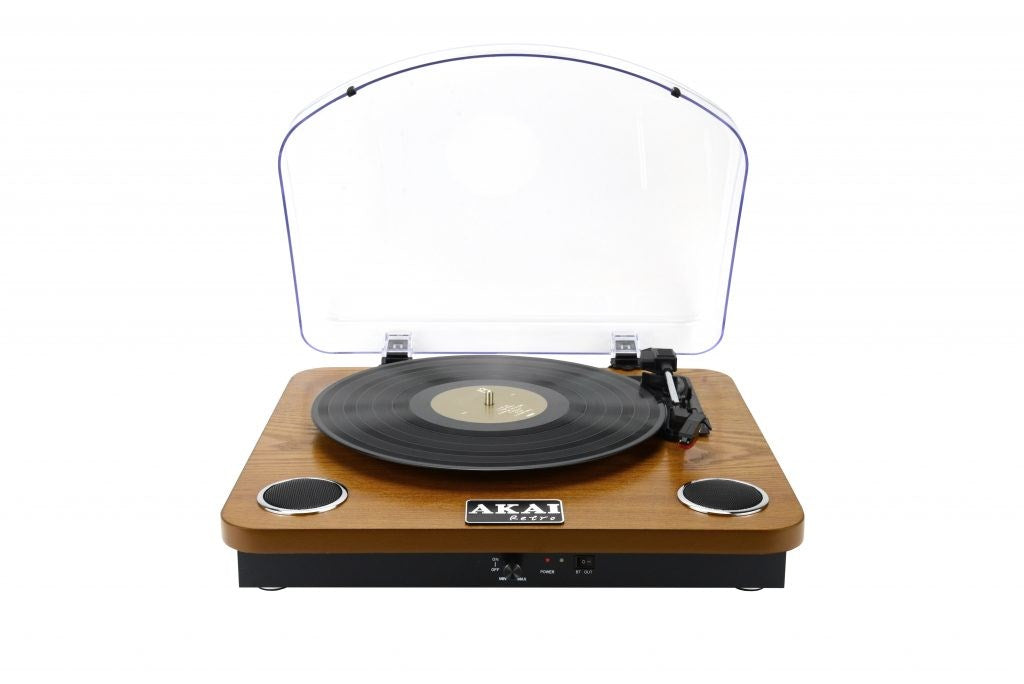 Akai ATT-11BT Belt-Drive Turntable Brown